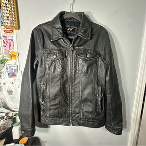BLACK RIVET Leather Jacket